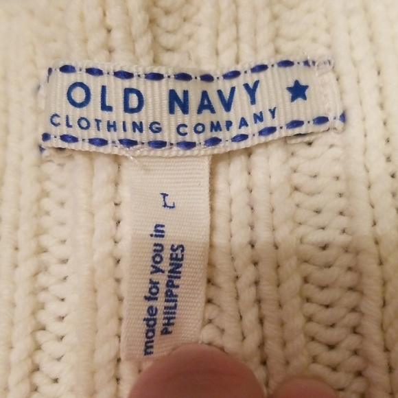 Old Navy Chunky Knit Sweater Large EUC Green Green - Picture 5 of 8